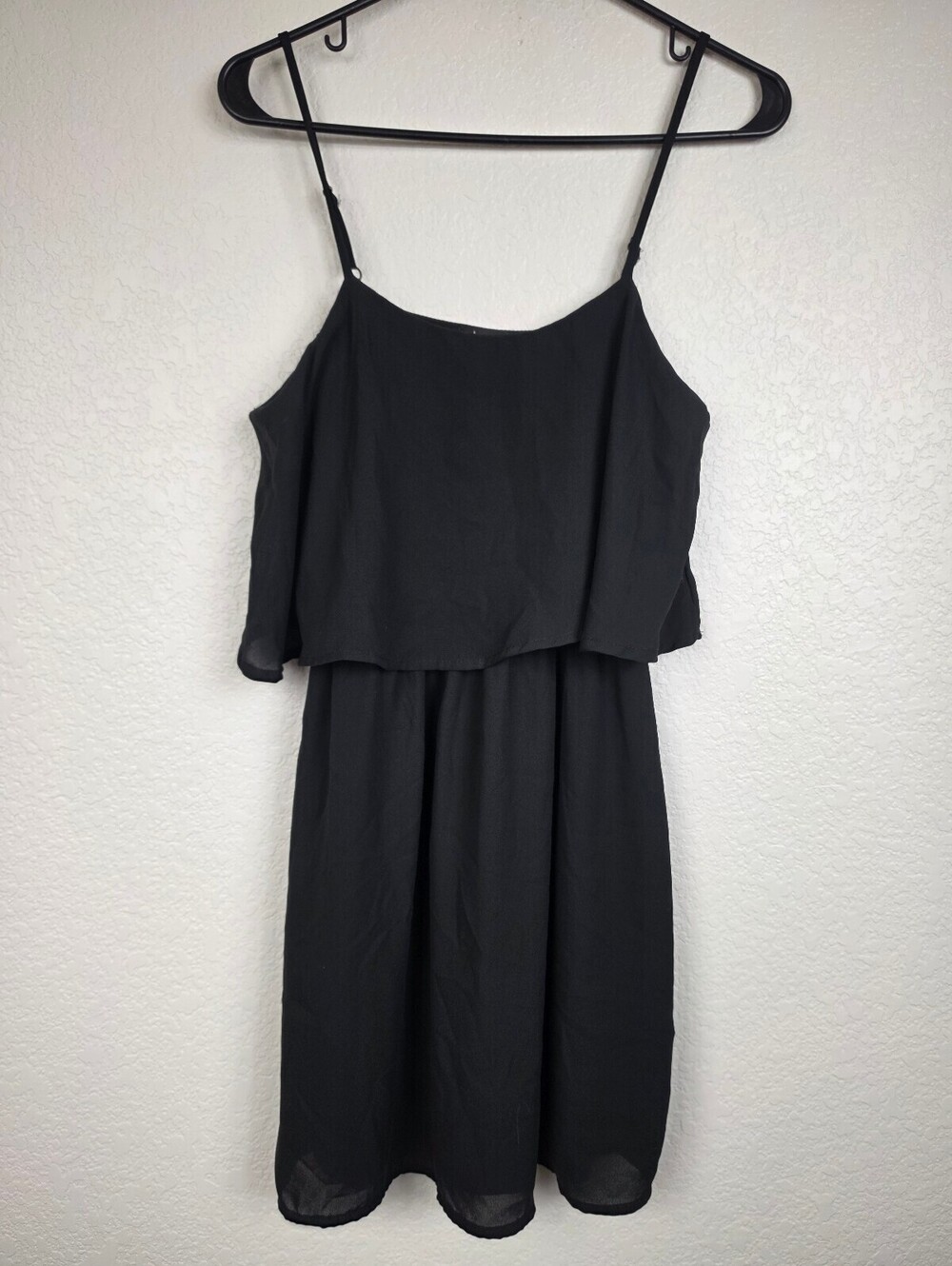 Justify Black Sleeveless Spaghetti Strap Midi Dress Small
